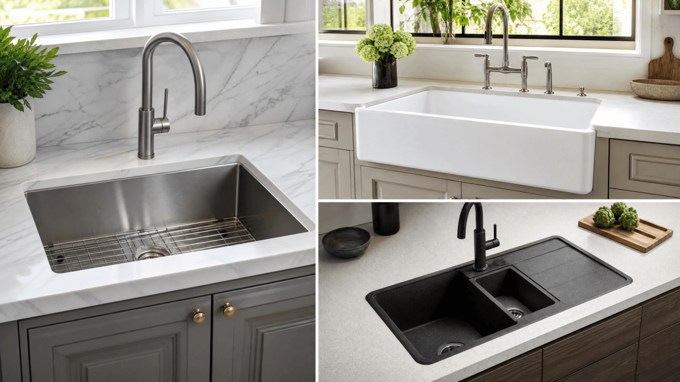 types of kitchen sink