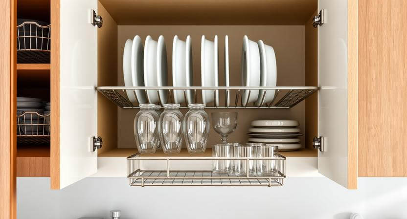 kitchen plate rack with drip tray