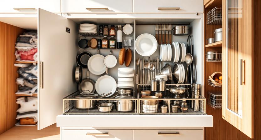 WellMax stainless steel kitchen drawer basket