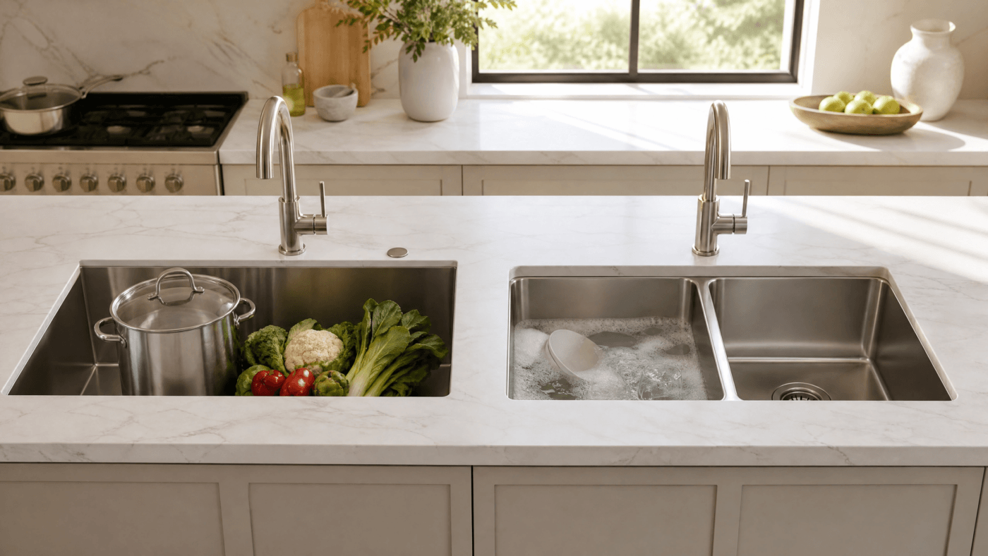 single vs double bowl sink