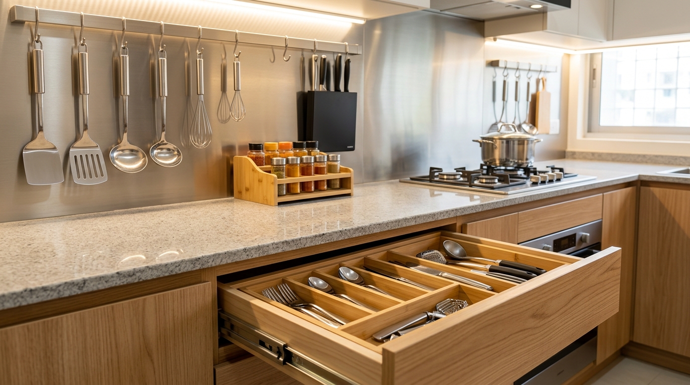 Modern Cooking Utensil Organizer Ideas for Smart Storage