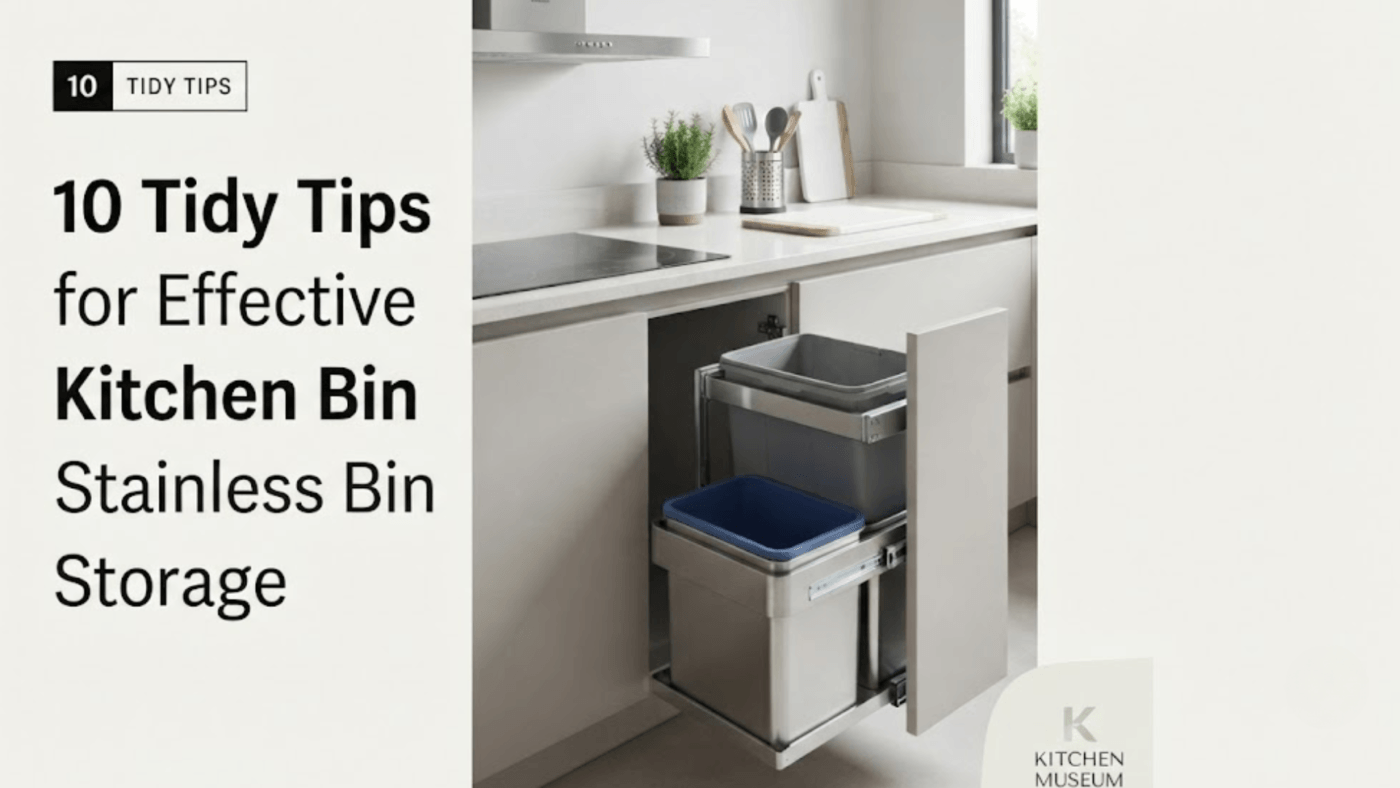 Pull-out stainless steel kitchen bin storage in a modular kitchen cabinet.