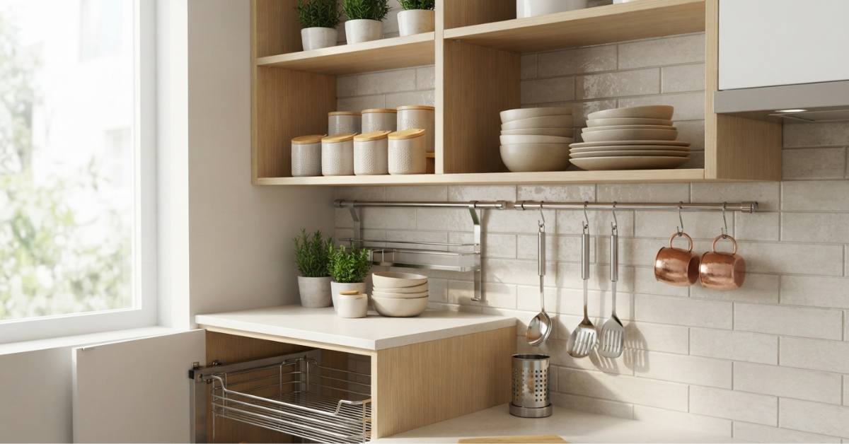 Open Kitchen Shelving Ideas & Styling Tips for Modern Homes