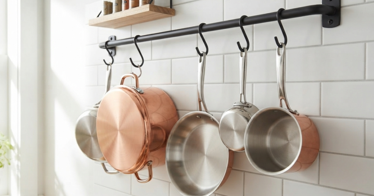 Creative Ideas for Hanging Pots and Pans on Wall