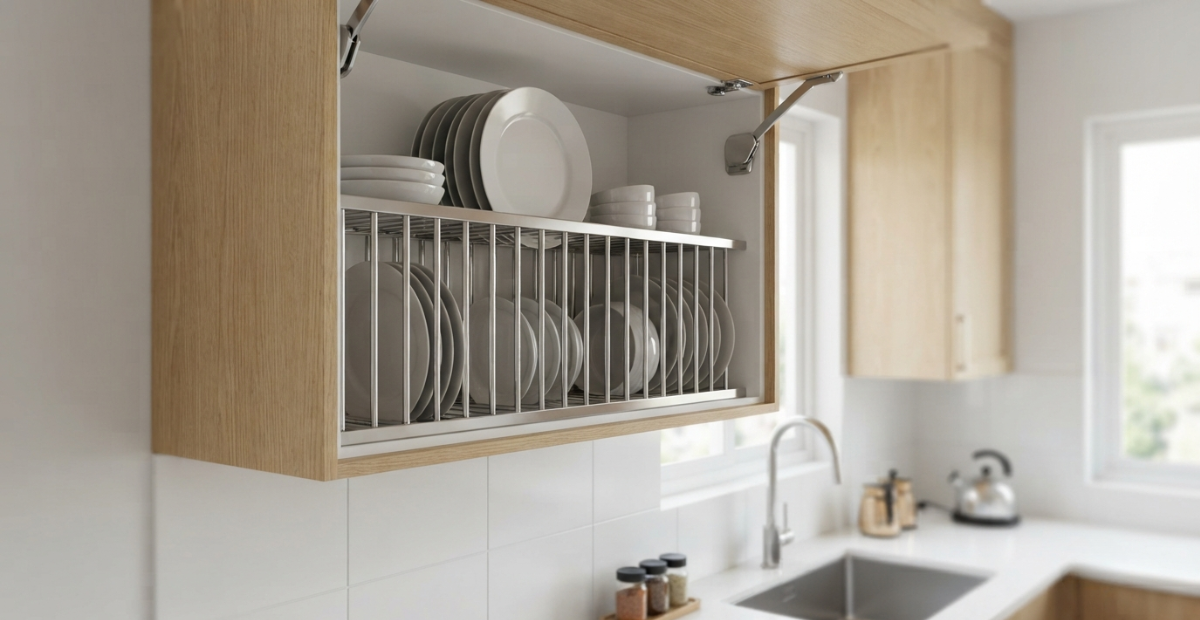 Vertical Plate Rack Ideas: Modern BD Kitchen Storage