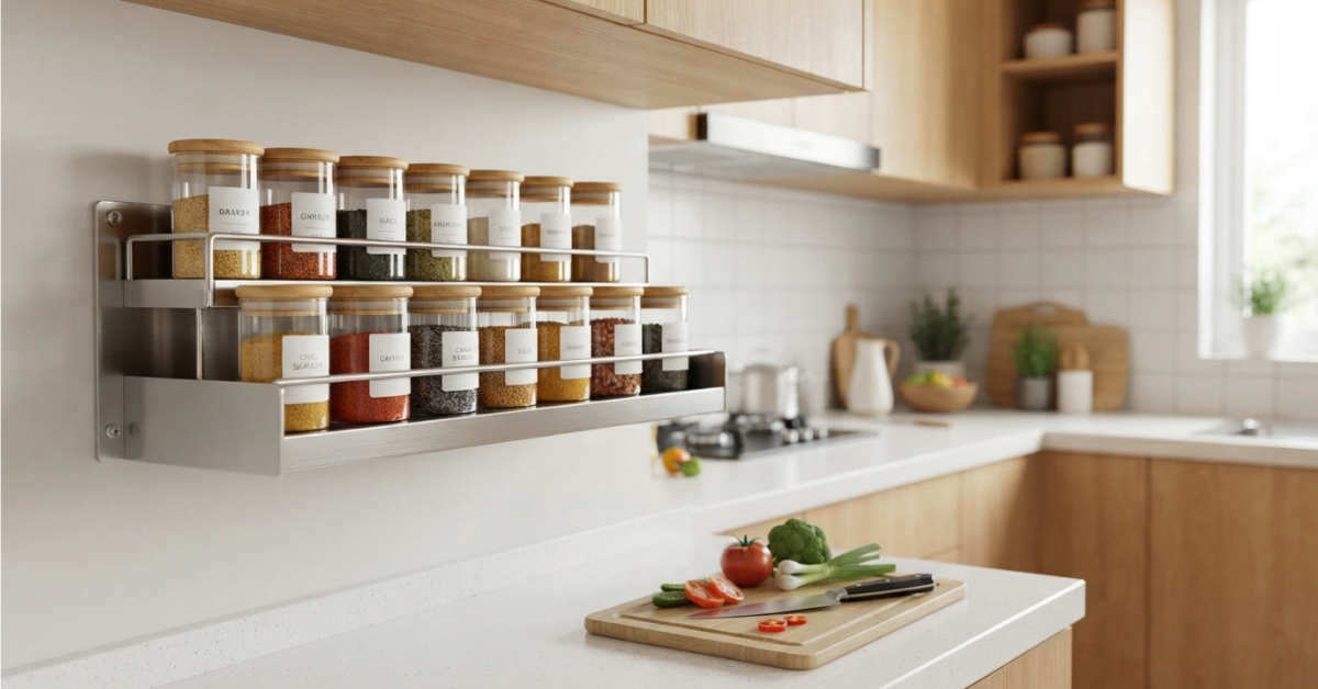 Wall Mounted Spice Rack: Smart Kitchen Storage Solutions