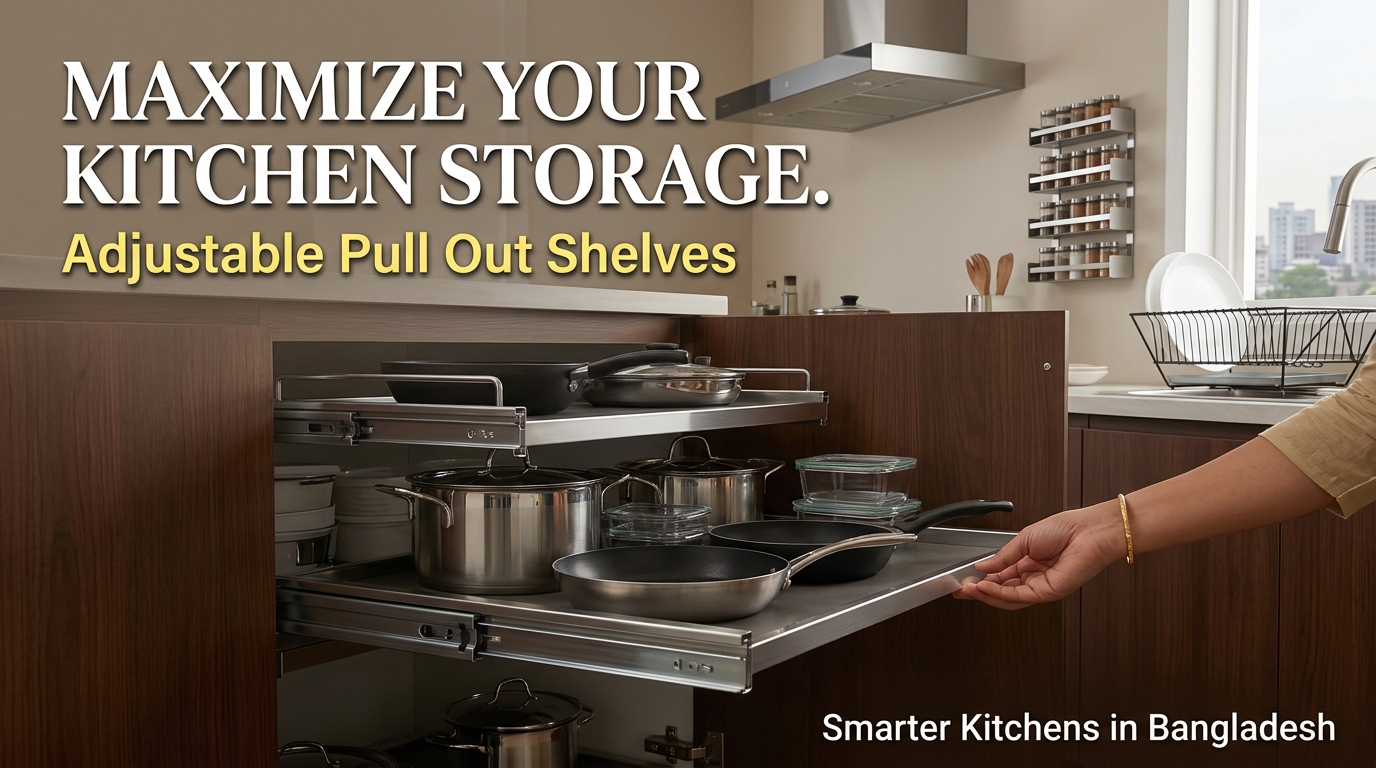 How Adjustable Pull Out Shelves Improve Kitchen Storage