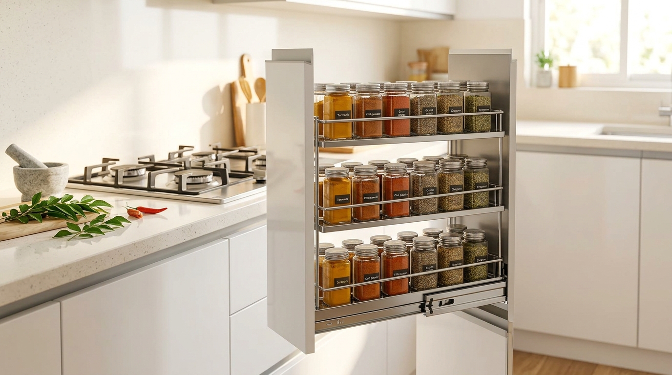 Spice Cabinet Pull-Out Ideas for Modern Organized Kitchens