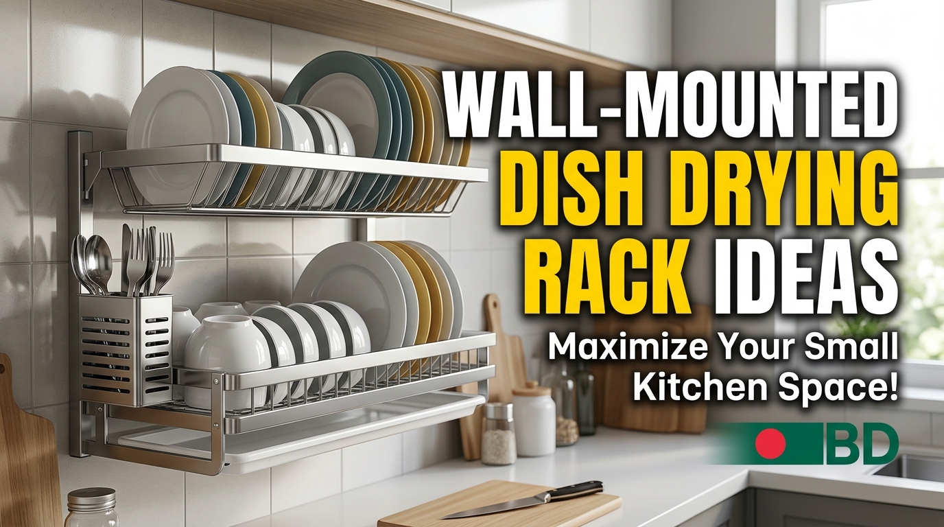Wall Mounted Dish Drying Rack Ideas for Small Kitchens