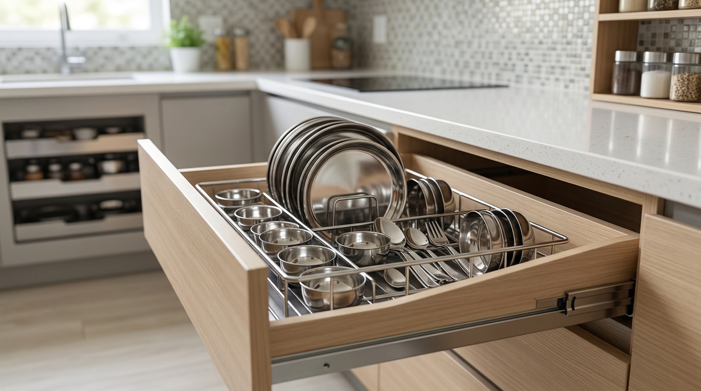 Maximizing Space and Efficiency with a Quality Thali Basket in Modular Kitchens