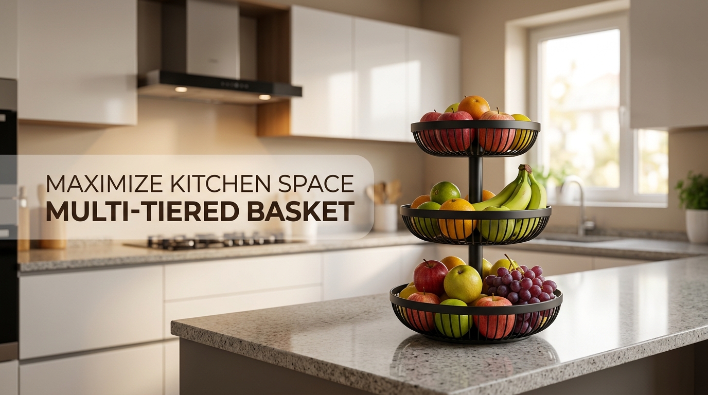 Multi Tiered Fruit Basket: Stylish Fruit Storage