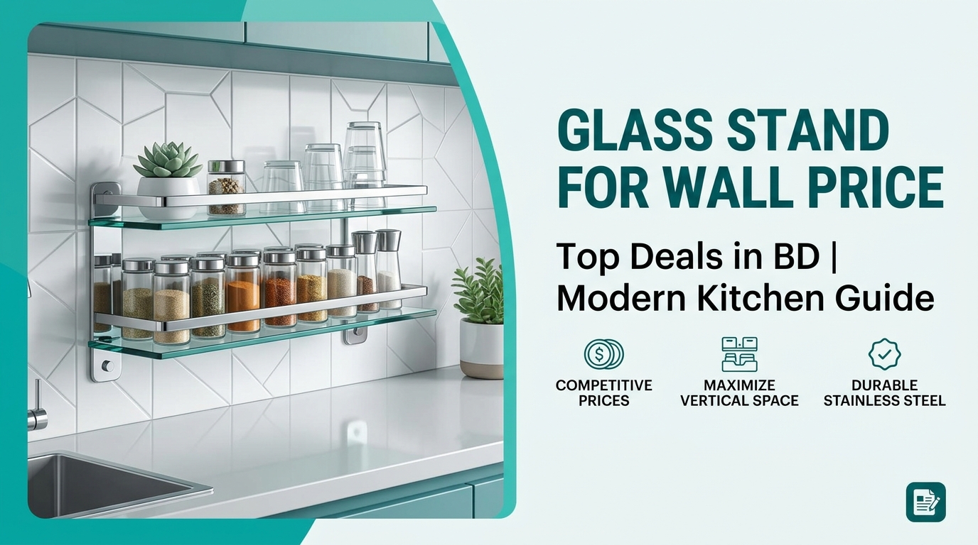 Glass Stand for Wall Price in BD | Kitchen Shelves Guide