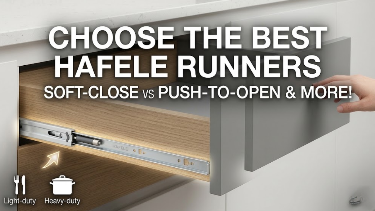 Guide to choosing Hafele kitchen drawer runners: soft-close vs push-to-open