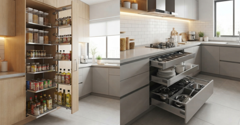  Maximize Storage With Internal Drawers for Kitchen Cabinets