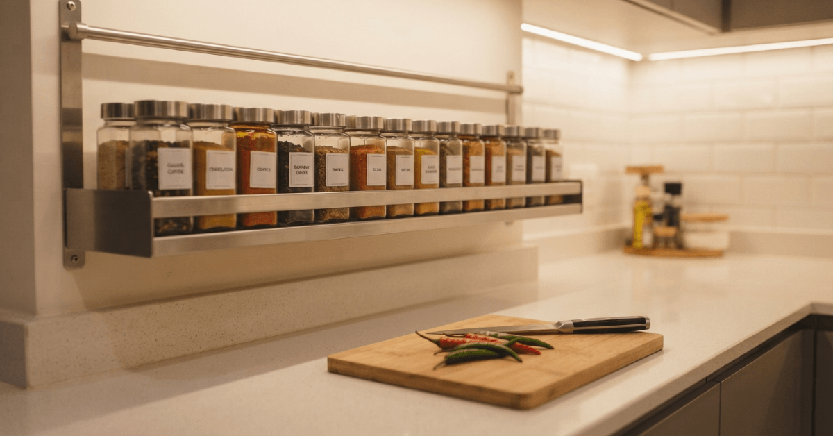 Wall Mounted Spice Rack: Smart Kitchen Storage Solutions