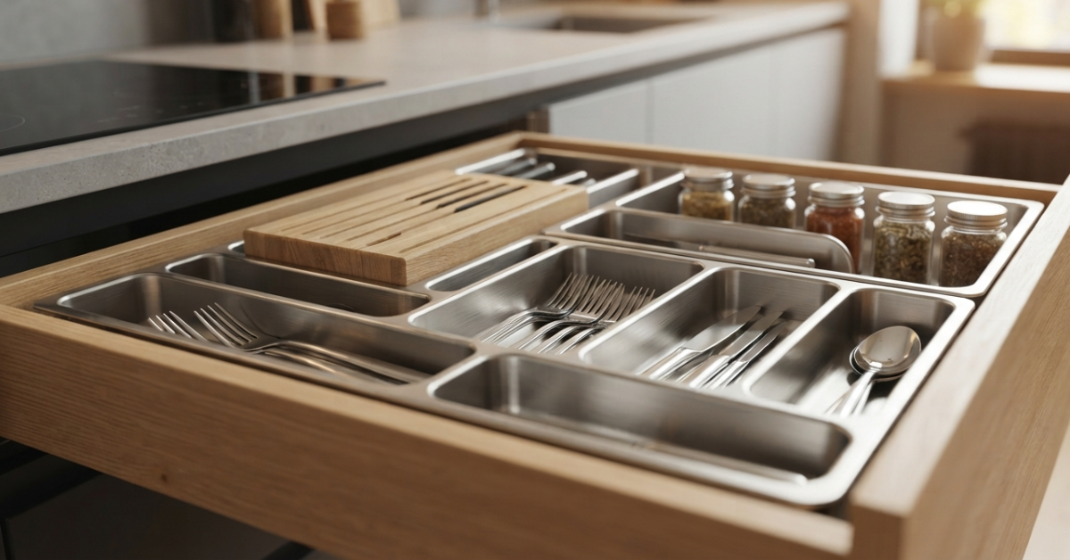 Modular Drawer Organizer Ideas for Your Tidy Kitchen Space