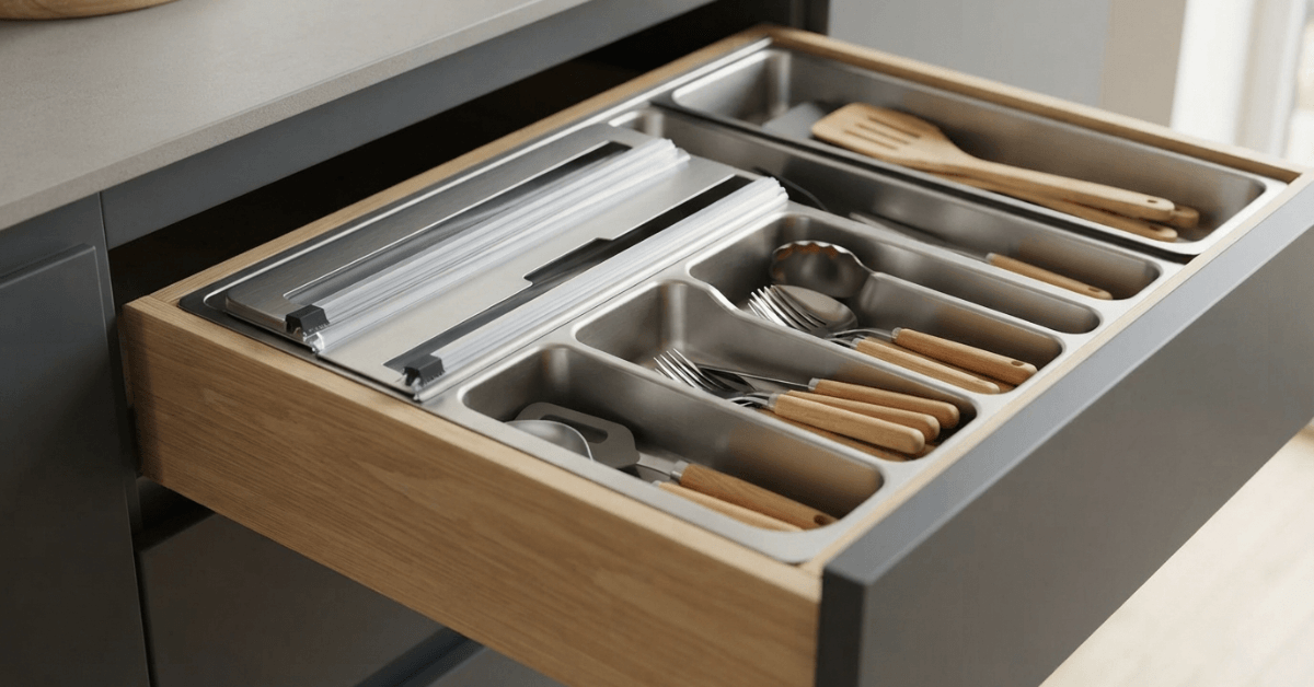 Plastic Wrap Dispenser & Modular Kitchen Accessories