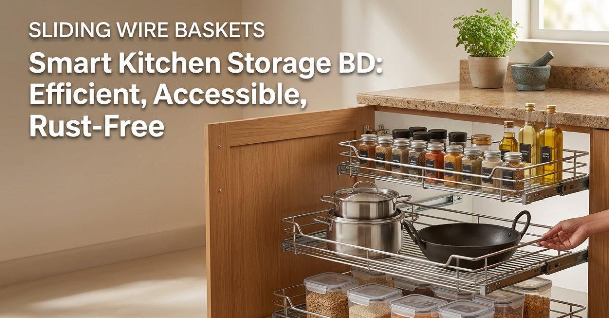 Sliding Wire Basket Drawers for Easy Pantry Storage