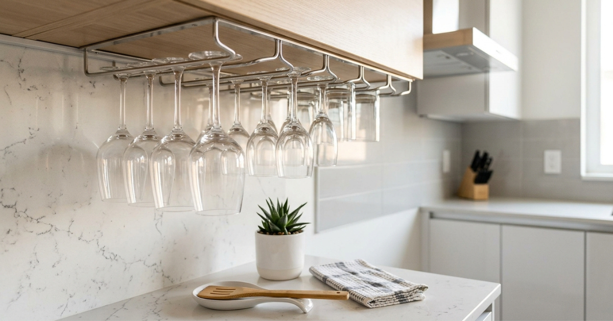 Best Under Cabinet Glass Holder Ideas for a Modern Kitchen