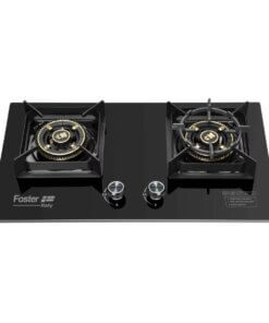 Alternative view of Foster FGS-8206M 2 Burner Gas Cooker – Glossy Black Marble Panel