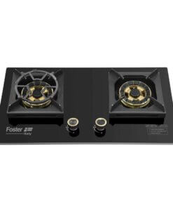 Alternative view of Foster FGS-8209M 2 Burner Gas Cooker – Glossy Black Marble Panel